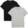 Lee Twin Pack Crew, T-shirt Uomo, Nero/Grigio, M
