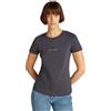 Calvin Klein Jeans T-Shirt Maniche Corte Donna Monologo Slim Scollo Rotondo