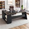 VEVOR Scrivania Mobile da Ufficio Moderna a L con Cassetti e Mobiletto Portaoggetti, Scrivania in Legno Robusto, Capacità di Carico di 158,7 kg, per Computer per Lavoro, Studio, Scrittura