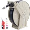 VEVOR Avvolgitubo per Carburante Tubo in Gomma Industriale Ø19,05mm x 15m, Retrattile con Riavvolgimento Automatico a Molla, 300 PSI, Struttura in Acciaio al Carbonio, Ideale per Gasolio e Cherosene