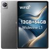 Blackview Tab70 WiFi tablet in offerta, tablet 10 pollici tablet android, tablet con tastiera, 12GB+64GB espandibile fino a 2TB con scheda TF, processore 2,0 GHz, WiFi 6 e Bluetooth 5.0
