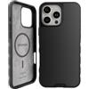 Smartish® Gripmunk - Custodia magnetica compatibile con MagSafe per iPhone 16 Pro Max, leggera e protettiva, cover sottile con grip, fodera in microfibra, per Apple iPhone 16 Pro Max, motivo: Black