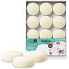 Bolsius - Maxi Candele Galleggianti - Avorio - 12 Pezzi in Scatola - Ø 7,6 cm - Durata 8 ore - Senza Profumo - Cera di paraffina - Candela Galleggiante XL - Varie Occasioni