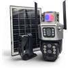 Global Security Shop Telecamera Solare 4G con SIM GSS Ultra | Esterno 8MP, Zoom 10X e Pannello 8W