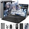 Tablet 10 Pollici, Tablets Android 15 Con Cover, Mouse & Tastiera, Octa-Core, 24