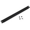 Triton 48,30 cm (19") piastra di chiusura, a innesto, 4 U, lamiera d'acciaio, nero RAL 9005, con tappo in plastica Per coprire gli spazi liberi tra i profili da 48,30 cm (19")