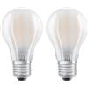 OSRAM Scatola OSRAM con 2 lampade LED standard in vetro smerigliato - 7 W equivalenti 60 W E27 - Bianco freddo