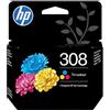 HP 308 Tricromia, 7FP20UE, Cartuccia Originale da 120 Pagine, Compatibile con Stampanti Envy 6110e, 6120e, 6122e, 6130e, 6132e, 6520e, 6530e, 6532e