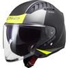 LS2, Casco Moto Jet COPTER II URBANE Matt Black H-V Yellow, XS