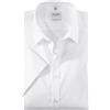 Olymp Uomo Camicia Business a Maniche Corte Level Five,Body Fit,Weiß 00,46