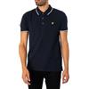 Lyle & Scott Uomo Polo A Punta, Dark Navy/White