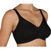 Selene, Reggiseno Donna Post-Operatorio Protesico, in Cotone, Collezione Caricia, Colore Nero, Taglia 6C