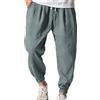 VIVICOLOR Pantaloni da Jogger di Lino di Cotone Maschile Pantaloni da Bagno in Spiaggia