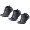 DANISH ENDURANCE Calzini Corti da Corsa, 3 Paia, Grigio/Nero, 43-47