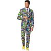 OppoSuits Tinta Unita Per Feste Da Uomo - Red Devil - Completo Completo: Include Pantaloni, Giacca E Cravatta Completo da uomo Uomo