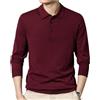 Hgvcfcv Maglione Pullover Polo da Uomo Autunnale a Maniche Lunghe in Misto Lana con Risvolto, Maglione Casual di Base, Y, XL