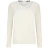 Liu Jo T-Shirt a Maniche Lunghe Donna con Strass TA6053 (IT, Testo, L, Regular, Regular, Bianco Latte)