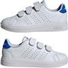 adidas Scarpe Sneakers Ragazzi Unisex Adidas Advantage Base 2.0 strappi Bianco Azzurro