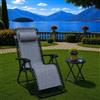 Newmase Sedia Sdraio Zero Gravity pieghevole in accaio Colore Grigio Fantasy