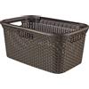 Curver Natural Cesto per Biancheria Style 45L 4 Colori (Marrone Scuro)