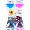 Hehglng Clessidra a forma di doppio cuore, blu, rosa, liquido, movimento, bolla, olio, clessidra, idea regalo, doppio cuore, movimento liquido, bolla, olio, clessidra, timer per cucina e sala da pranzo