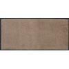 wash+dry tappeto in tinta unita Taupe 35x75cm, adatto per interni ed esterni, lavabile, beige