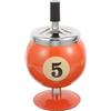 ERINGOGO Posacenere da biliardo vintage in ferro a spinta per casa, ufficio, bar, design compatto senza fumo, con superficie liscia lucida, durevole portacenere portatile e