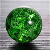LMXRYPD Sfera di Cristallo, Palla di Vetro Decorative, Sfera di Vetro con Effetto Gghiaccio, per L'Arredamento del Soggiorno, Decorazione per Fontane(Green,10cm/3.9in)