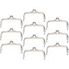 Akozon Cornice della borsa, 10 pezzi 8,5 cm Cornice quadrata in metallo Chiusura con morsetto Kiss No Burr Lock per la realizzazione di articoli per l'artigianato Borsa fai-da-te Borse alla moda e bricolage