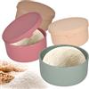 Dokeno 4Pcs Contenitori in Silicone con Coperchio per Lievitazione Pizza e Pane, Fermentazione dell'impasto della Pizza, Cassetta Impasto per Frigo Freeze Microonde, 14,5x14,5x7cm, Capacita 700ML