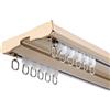 Generic Binario Tende Soffitto a Doppia, Riloga per Tende Silenzioso Sistema di Binari Scorrevoli, Scorritenda in alluminio Divisore per Stanze Camera da Letto Soggiorno Ospedale(Gold,0.9m)