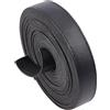 Gorgecraft 5m*20mm*2mm Cordoncino di Cuoio Piatto Strisce di Pelle Nera A Doppia Faccia Cinturino In Finta Pelle di Spessore Bordo Cucito A Mano Fili In PU Corde per Artigianato Fai Da Te Maniglia