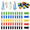 QINGZY 50 Pezzi Clip Per Calzini - Mollette Multifunzione in Plastica Colorata con Gancio per Lavatrice e Asciugatrice Mollette Multifunzionali Per Calzini E Indumenti con Custodia Inclusa, Sock Clips