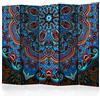 murando - Paravento Decorativo Monofacciale Colorato 225x172 XXL 5 Pannelli Divisori - Stampa su un Lato su Tela in TNT - Separe Divisorio per la Casa Simpatici Legno - Etnico f-A-0606-z-c
