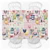 HOME ZEN HOUSEHOLD LINEN Tovaglia ART Jessica in Tessuto Panama soffice e morbido al tatto allo stesso tempo super resistente e aderente al tavolo, 50% Cotone 50% Poliestere, Stampe Digitali moderne (bicchieri, 130x170)