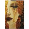 HUIHUO Poster di Gustav Klimt con lacrime dorate, stampa artistica da parete, poster da appendere, per camera da letto, regalo, 30 x 45 cm