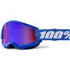 100% Maschera 100% Strata 2 Blue - Lente A Specchio Rossa/Blue