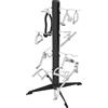 GORILLA SPORTS® Porta Accessori per Cavi, 8 Ripiani, Max 100 kg | 65 x 59 x 124 cm, fino a 16 accessori per cavi, piedini gommati; barra bicipiti-tricipiti, maniglia cavo e rematore