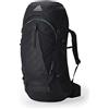 Gregory Trailflex - Stout 55 - Zaino da trekking, 80 cm, 55 L, 1.68 KG, Zaino da escursionismo da uomo con vestibilità regolabile, compatibile con sistema di idratazione, Nero (Forest Black)