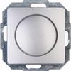 Kopp Paris 843420087 - Interruttore a pressione, dimmer combinato, per lampadine a incandescenza, 230 V, lampade alogene, taglio di fase, colore: Argento