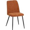 Dimo DI.MO Sedia Tracy in Tessuto Color Mattone 57x45x84 cm - Design Moderno