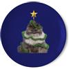 WD LifeStyle Piatto Panettone D 30,5 Cm Decoro Gatto Natale