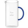 WD LifeStyle Caraffa Vetro Borosilicato Pure Water 1,3 Lt Manico Blu