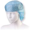 Medical Lume Srl Cuffia Medica Monouso con Snood - Anti-sudore, per Capelli Lunghi, Colore Blu-50 pezzi