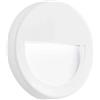 Applique segnapassi LED Smile 300 lm 11x11 cm bianco