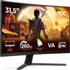 AOC C32G42ZE (1920 x 1080 pixel, 31.50"), Monitor, Rosso, Nero