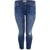 Only Carmakoma - Carwilly Reg Skinny Ank Jeans MBD Noos, Jeans Skinny Donna