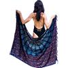 Mandala Life ART Pareo Da Spiaggia Donna Frangia Blue Telo Sarong Xxl Bohemian Copricostume Mare Lungo Grande Bikibi Cover Up Gonna Decorazione Murale Arazzo Da Parete 180X120Cm Rayon Fatto In India