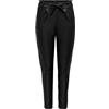 Only Donna ONLPOPTRASH Easy Coated Pant Pnt Noos Pantaloni, Black, S/34