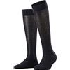 FALKE Sensitive London W Kh cotone con bordino morbido 1 paio, Calzini lunghi Donna, Blu Dark Navy 6370, 39-42